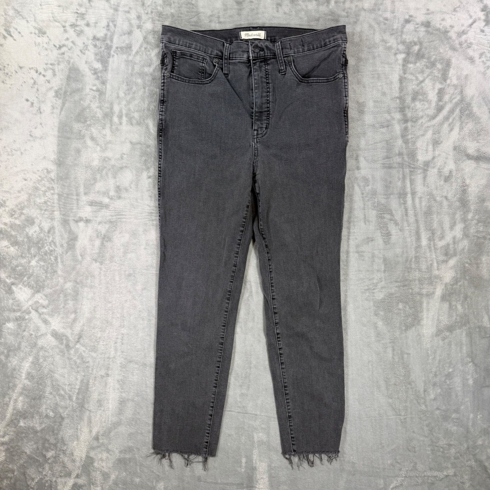 Madewell Stovepipe Jeans Women's Size 31T Gray Denim Pants